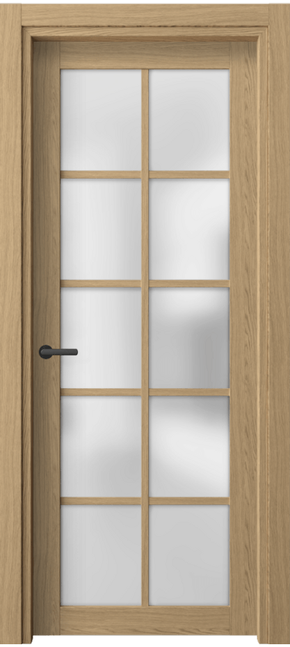Межкомнатная дверь Neo 2106 Жемчужный дуб Сатинированное стекло Цена 30959 ₽ | Volhovec