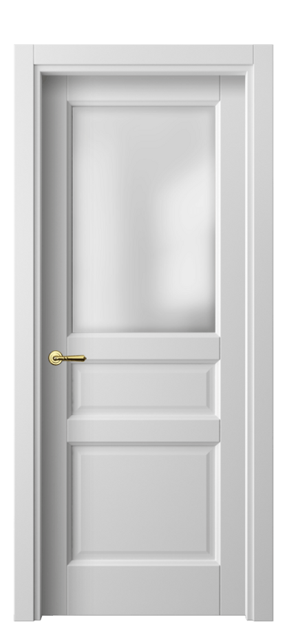 Межкомнатная дверь Galant 1432 Матовый белоснежный Сатинированное стекло Цена 41919 ₽ | Volhovec