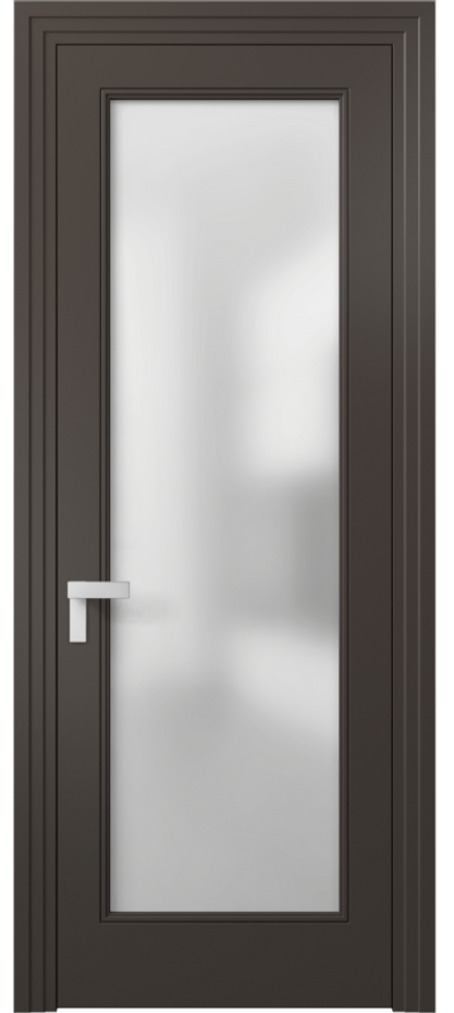 Межкомнатная дверь Rocca 8300 Матовый антрацит Сатинированное стекло Цена 66319 ₽ | Volhovec