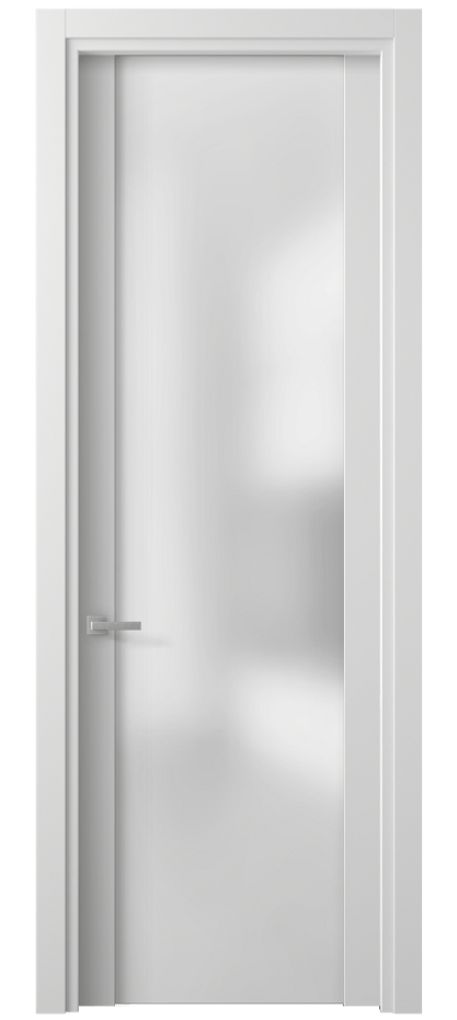Межкомнатная дверь Planum 4114 Белый шёлк Сатинированное стекло Цена 31839 ₽ | Volhovec