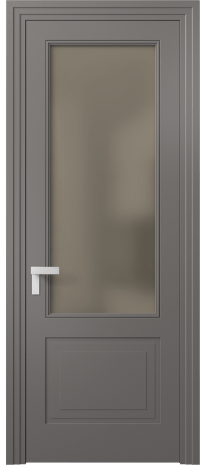 Дверь межкомнатная Rocca 8352 Матовый классический серый Сатинированное бронзовое стекло, триплекс Каскадный компланарный наличник МКЛС Цена 66319 ₽ Наличники уже входят в базовый комплект. Фабрика дверей Волховец 8 (800) 551 43 19 Межкомнатная дверь Rocca 8352 Матовый классический серый Сатинированное бронзовое стекло, триплекс Цена 66319 ₽ | Volhovec