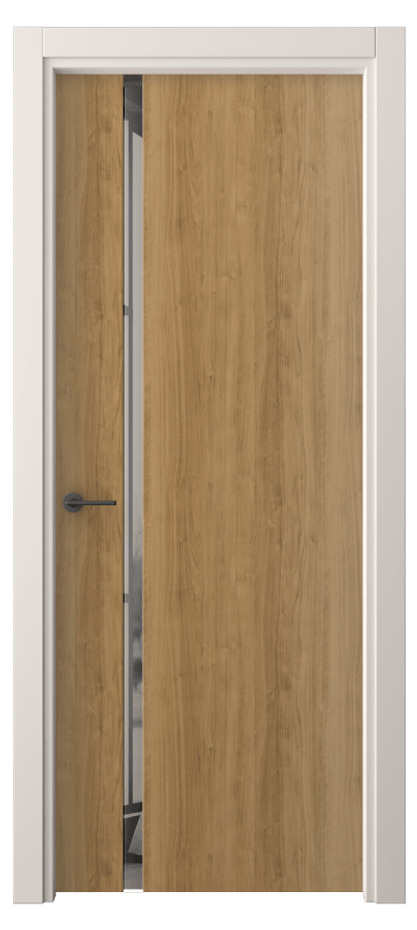 Межкомнатная дверь Freedom 4222 Грецкий орех Двустороннее серое зеркало, триплекс Цена 34239 ₽ | Volhovec