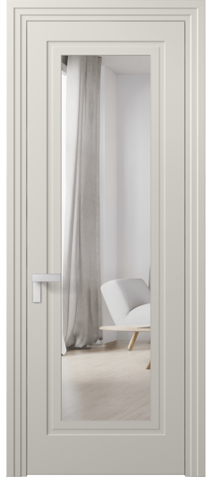 Межкомнатная дверь Rocca 8303 Матовый облачно-серый Двустороннее зеркало, триплекс Цена 66319 ₽ | Volhovec