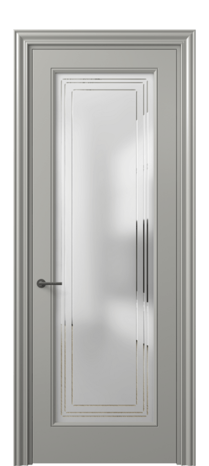 Дверь межкомнатная Mascot 8400 Матовый нейтральный серый Сатинированное стекло с гравировкой "Грани", триплекс Фигурный наличник МНСР Цена 65999 ₽ Наличники уже входят в базовый комплект. Фабрика дверей Волховец 8 (800) 551 43 19 Межкомнатная дверь Mascot 8400 Матовый нейтральный серый Сатинированное стекло с гравировкой "Грани", триплекс Цена 65999 ₽ | Volhovec