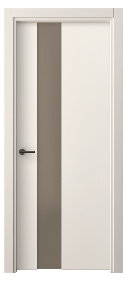 Межкомнатная дверь Фридом 4224 ПЭТ кремово-белый Сатинированное бронзовое стекло, триплекс Цена 31749 ₽ | Volhovec