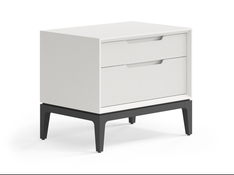 Мебель Тумба прикроватная Velvet 2 ящика. Цвет Матовый тёплый серый. Материал Гладкая эмаль. Коллекция Тумба прикроватная Velvet 2 ящика. Картинка.
