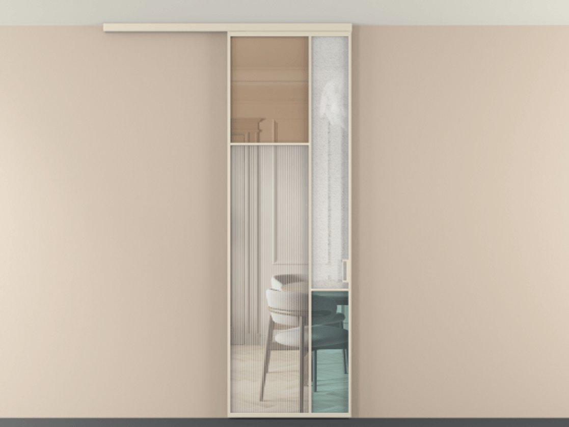 Перегородка Mosaic вдоль стены на потолок одностворчатая АЛПР 041.10 Алюминий бежево-серый Комбинация стекол Группы 1 и Группы 3. Цена 141040 ₽ . Фабрика дверей Волховец 8 (800) 551 43 19 Перегородка Mosaic вдоль стены на потолок одностворчатая АЛПР 041.10 Алюминий бежево-серый Комбинация стекол Группы 1 и Группы 3 Цена 141040 ₽ | Volhovec