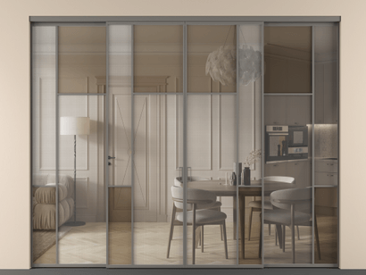 Алюминевая перегородка vnt4_5_АКЛС_MS+Бронза триплекс_new. Цвет Алюминий классический серый. Материал Алюминий в эмали. Коллекция Перегородка Mosaic внутри проёма четырёхстворчатая. Фото. Алюминевая перегородка vnt4_5_АКЛС_MS+Бронза триплекс_new. Цвет Алюминий классический серый. Материал Алюминий в эмали. Коллекция Перегородка Mosaic внутри проёма четырёхстворчатая. Картинка.