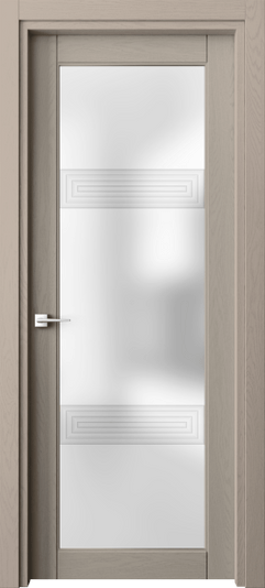 Дверь межкомнатная 6112 ДБСК 3D. Цвет Дуб бисквитный. Материал Массив дуба эмаль. Коллекция Ego. Картинка.