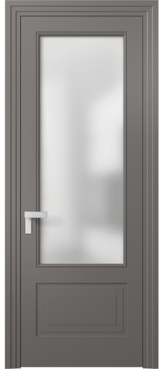 Дверь межкомнатная 8342 МКЛС Сатин. Цвет Матовый классический серый. Материал Гладкая эмаль. Коллекция Рокка. Картинка.