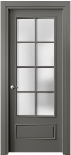 Межкомнатная дверь 8112 МКЛС САТ. Цвет Матовый классический серый. Материал Гладкая эмаль. Коллекция Paris. Фото. Дверь межкомнатная 8112 МКЛС САТ. Цвет Матовый классический серый. Материал Гладкая эмаль. Коллекция Paris. Картинка.