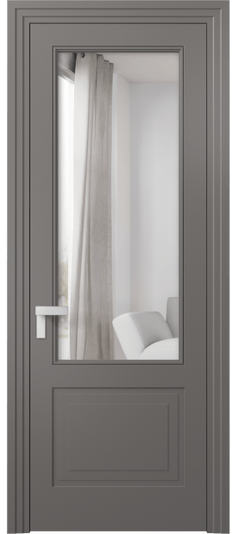 Межкомнатная дверь 8352 МКЛС Двустороннее зеркало. Цвет Матовый классический серый. Материал Гладкая эмаль. Коллекция Рокка. Фото. Дверь межкомнатная 8352 МКЛС Двустороннее зеркало. Цвет Матовый классический серый. Материал Гладкая эмаль. Коллекция Рокка. Картинка.