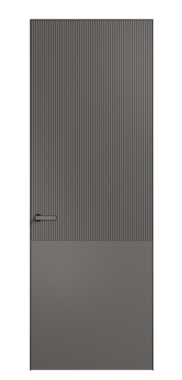 Дверь межкомнатная 8205 МКЛС. Цвет Матовый классический серый. Материал Гладкая эмаль. Коллекция Вельвет. Картинка.