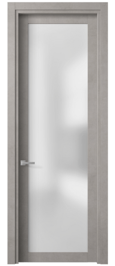 Дверь межкомнатная 2102 ЛСЕ САТ. Цвет Леон серебро. Материал Teknofoil Ламинатин. Коллекция Planum. Картинка.
