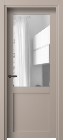 Дверь межкомнатная 2122 ПЭСК ПРОЗ. Цвет ПЭТ серо-коричневый . Материал ПЭТ. Коллекция Neo. Картинка.