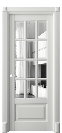 Дверь межкомнатная 0728 БССР ЗЕР-Ф. Цвет Бук светло-серый. Материал Массив бука эмаль. Коллекция Lignum. Картинка.