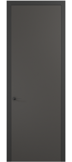 Дверь межкомнатная 0010 ПЭГФ. Цвет ПЭТ графитовый. Материал ПЭТ. Коллекция Планум Про. Картинка.