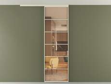 Перегородка Formato вдоль стены на потолок одностворчатая