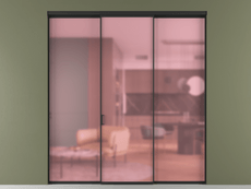 Перегородка Формато внутри проёма 3 створки