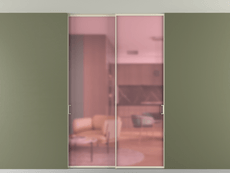 Перегородка Formato внутри проёма двустворчатая со скрытым креплением в потолок