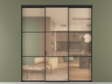 Перегородка Formato внутри проёма трёхстворчатая