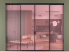 Перегородка Формато внутри проёма 4 створки