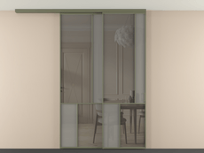 Перегородка Mosaic вдоль стены на потолок телескопик синхро 2