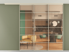 Перегородка Formato вдоль стены на потолок телескопик синхро 3