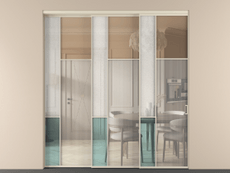 Перегородка Mosaic внутри проёма телескопик синхро 2