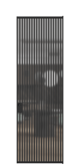 Дверь межкомнатная АЛПЛ040.07 Matelux Crystalvision ЧЕР. Цвет Алюминий Черный. Материал Алюминий. Коллекция Formato. Картинка.