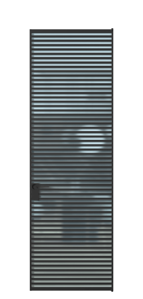 Дверь межкомнатная АЛПЛ040.06 САТ ГОЛ ЧЕР. Цвет Алюминий Черный. Материал Алюминий. Коллекция Formato. Картинка.