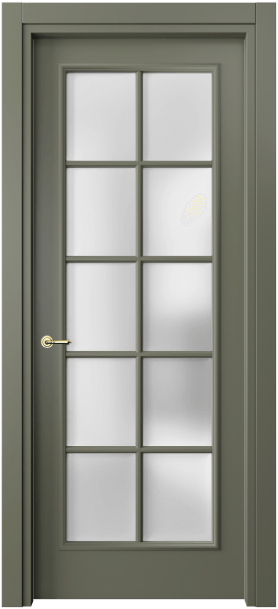 Дверь межкомнатная 8102 МОТ САТ. Цвет Матовый оливковый тёмный. Материал Гладкая эмаль. Коллекция Paris. Картинка.