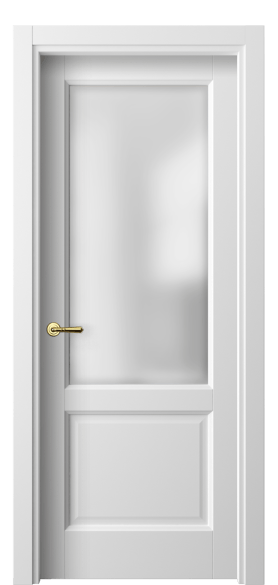 Дверь межкомнатная 1422 БШ САТ. Цвет Белый шёлк. Материал Ciplex ламинатин. Коллекция Galant. Картинка.