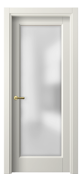 Дверь межкомнатная 1402 МЖМ САТ. Цвет Матовый жемчужный. Материал Гладкая эмаль. Коллекция Galant. Картинка.