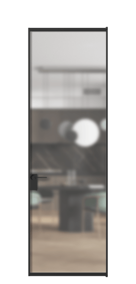 Дверь межкомнатная АЛПЛ040.01 Matelux Crystalvision ЧЕР. Цвет Алюминий Черный. Материал Алюминий. Коллекция Formato. Картинка.